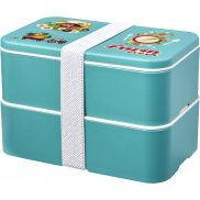 MIYO Renew dwuczęściowy lunchbox, niebieski, biały
