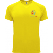 Bahrain sportowa koszulka męska z krótkim rękawem 135 g/m², l, żółty