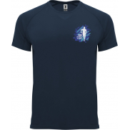 Bahrain sportowa koszulka męska z krótkim rękawem 135 g/m², l, niebieski