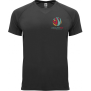 Bahrain sportowa koszulka męska z krótkim rękawem 135 g/m², 4xl, czarny
