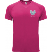 Bahrain sportowa koszulka męska z krótkim rękawem 135 g/m², s, różowy