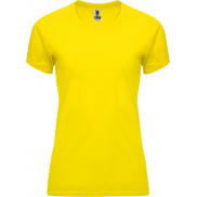 Bahrain sportowa koszulka damska z krótkim rękawem 135 g/m², xl, żółty