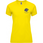 Bahrain sportowa koszulka damska z krótkim rękawem 135 g/m², 2xl, żółty