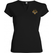 Belice koszulka damska z krótkim rękawem 200 g/m², 2xl, czarny
