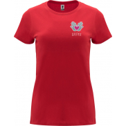 Capri koszulka damska z krótkim rękawem 170 g/m², 3xl, czerwony