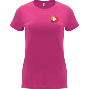 Capri koszulka damska z krótkim rękawem 170 g/m², l, różowy