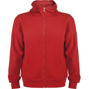 Montblanc bluza unisex z kapturem z suwakiem na całej długości 280 g/m², s, czerwony