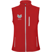 Nevada kamizelka unisex typu softshell, s, czerwony