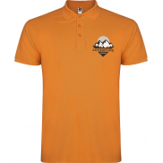 Star koszulka męska polo z krótkim rękawem 200 g/m², m, pomarańczowy