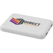 Asama powerbank o pojemności 5000 mAh Type-C z tworzyw sztucznych pochodzących z recyklingu, biały