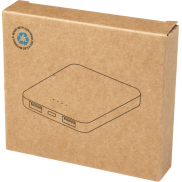 Asama powerbank o pojemności 5000 mAh Type-C z tworzyw sztucznych pochodzących z recyklingu, pomarańczowy