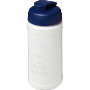 Baseline bidon o pojemności 500 ml z wieczkiem zaciskowym, biały, niebieski