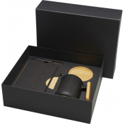 Laura zestaw upominkowy z notatnikiem A5 w twardej okładce i długopisem, czarny