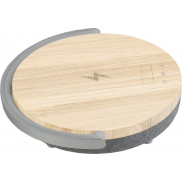 Prixton głośnik Bluetooth® 10 W 4 w 1 ze światłem LED i podstawą do ładowania bezprzewodowego, brazowy