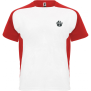 Bugatti sportowa koszulka unisex z krótkim rękawem, xl, biały, czerwony