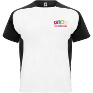 Bugatti sportowa koszulka dziecięca z krótkim rękawem 140 g/m², 4, biały, czarny