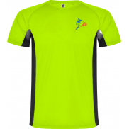 Shanghai sportowa koszulka męska z krótkim rękawem 140 g/m², m, zielony, czarny