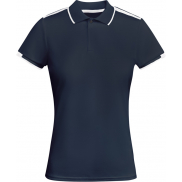 Tamil sportowa koszulka damska polo z krótkim rękawem 150 g/m², xl, niebieski, biały
