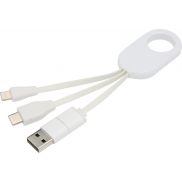 Troop kabel do ładowania 4 w 1 z tworzyw sztucznych pochodzących z recyklingu, biały