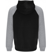 Badet dziecięca dwukolorowa bluza z kapturem 280 g/m², 11/12, czarny, szary
