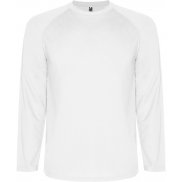 Męska koszulka sportowa Montecarlo z długim rękawem 150 g/m², xl, biały