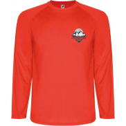 Męska koszulka sportowa Montecarlo z długim rękawem 150 g/m², m, czerwony
