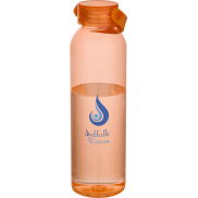 Sky butelka na wodę o pojemności 630 ml z tworzyw sztucznych pochodzących z recyklingu, posiadająca certyfikat RCS , pomarańczow