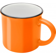 Bari kubek ceramiczny o pojemności 240 ml z błyszczącym wykończeniem, pomarańczowy