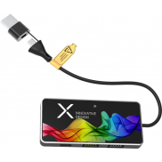 SCX.design H20 koncentrator USB 8 w 1 z podwójnym wejściem i 6 portami, czarny