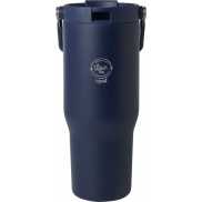 Kubek Bronx o pojemności 900 ml, z izolacją próżniową, wykonany ze recyklingowanej stali nierdzewnej z certyfikatem RCS i z m, n