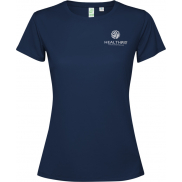 Estoril damska koszulka z krótkim rękawem 125 g/m², 2xl, niebieski