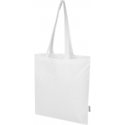 Madras Blend torba na zakupy z bawełny z recyklingu z certyfikatem GRS o gramaturze 140 g/m² i pojemności 7l, biały