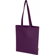 Madras Blend torba na zakupy z bawełny z recyklingu z certyfikatem GRS o gramaturze 140 g/m² i pojemności 7l, fioletowy