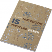 Notatnik A6 Novella Austen z miękką okładką z materiału z recyklingu, papier pakowy — 50 kartek, piasek pustyni