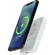 Acrab magnetyczny bezprzewodowy powerbank o pojemności 5000 mAh i mocy 15 W z technologią PD 20 W — wykonany z tworzyw sztycz, b