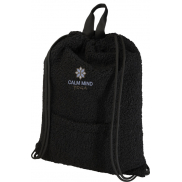 Bear plecak sherpa ściągany na sznurek z recyklingu z certyfikatem GRS o pojemności 9l, czarny