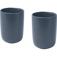 Male kubki ceramiczne o pojemności 350 ml - zestaw 2 sztuk, niebieski