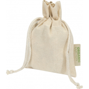 Odisha organiczna torebka prezentowa z certyfikatem OCS o gramaturze 140 g/m² — 15 x 10 cm , piasek pustyni