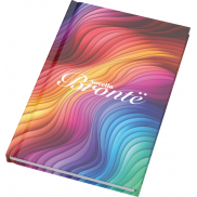 Notatnik A5 Novella Brontë z twardą okładką, błyszczący, 100 kartek, biały