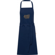 Odisha fartuch organiczny z certyfikatem OCS o gramaturze 200 g/m², niebieski