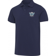 Beryl naturalna koszulka polo z recyklingu z krótkim rękawem, unisex, o gramaturze 220 g/m², m, niebieski