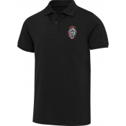 Beryl naturalna koszulka polo z recyklingu z krótkim rękawem, unisex, o gramaturze 220 g/m², 4xs, czarny