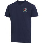 Balfour organiczna koszulka unisex z krótkim rękawem i dekoltem w serek, wykonana z materiału o gramaturze 200 g/m², z certyf, m