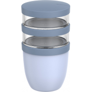 Mepal Ellipse 3-częściowy izolowany pojemnik na lunch o pojemności 500 ml + 2 x 200 ml, niebieski