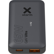 Xtorm szybka ładowarka podróżna o mocy 65 W z kablem i etui podróżnym, czarny