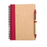 Notes z długopisem - czerwony