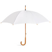 Parasol z drewnianą rączką - biały