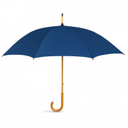 Parasol z drewnianą rączką - niebieski