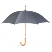 Parasol z drewnianą rączką - szary