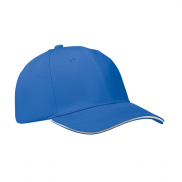 6-panel czapka z daszkiem 260 - biały/niebieski